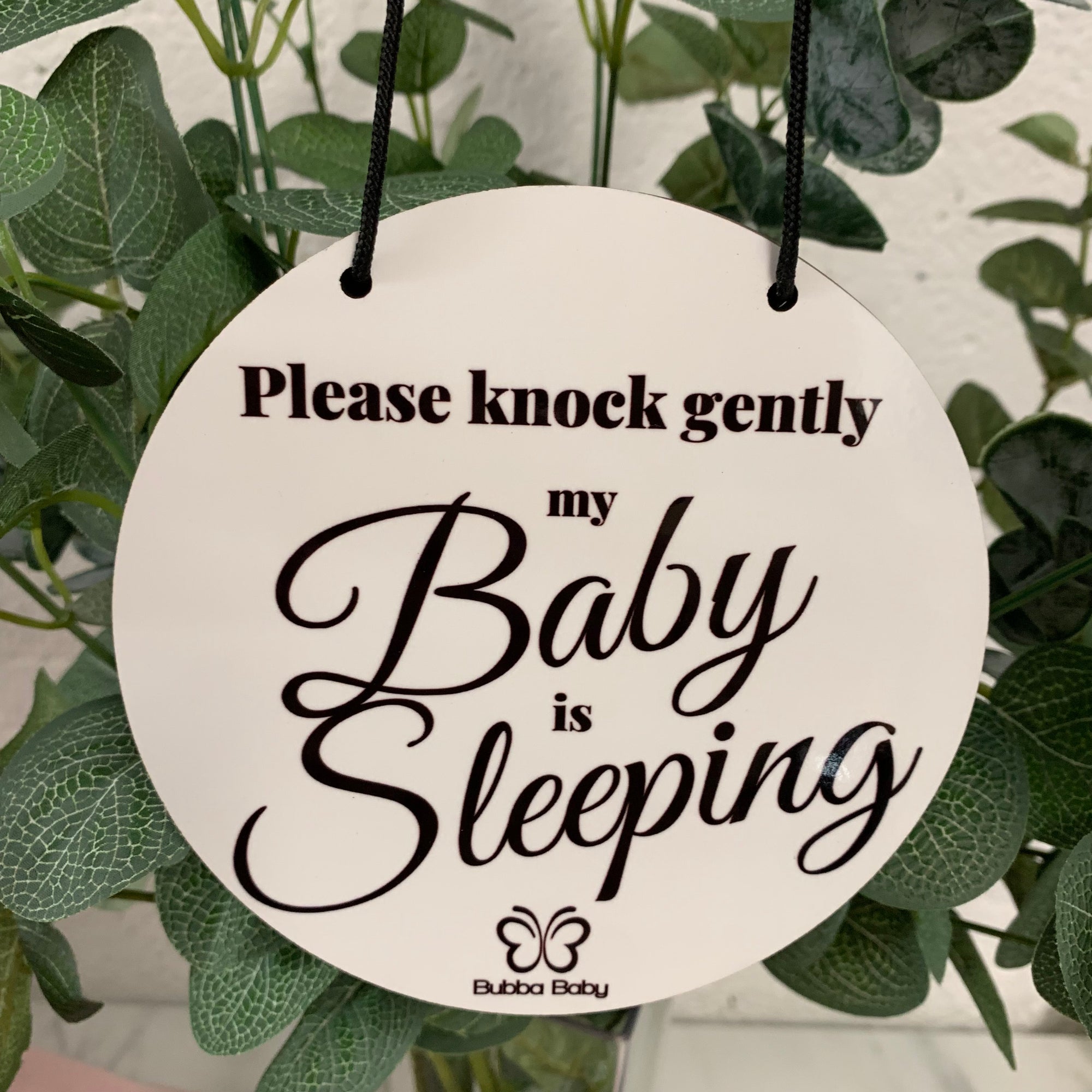 Sleeping Baby Door Sign ☘️