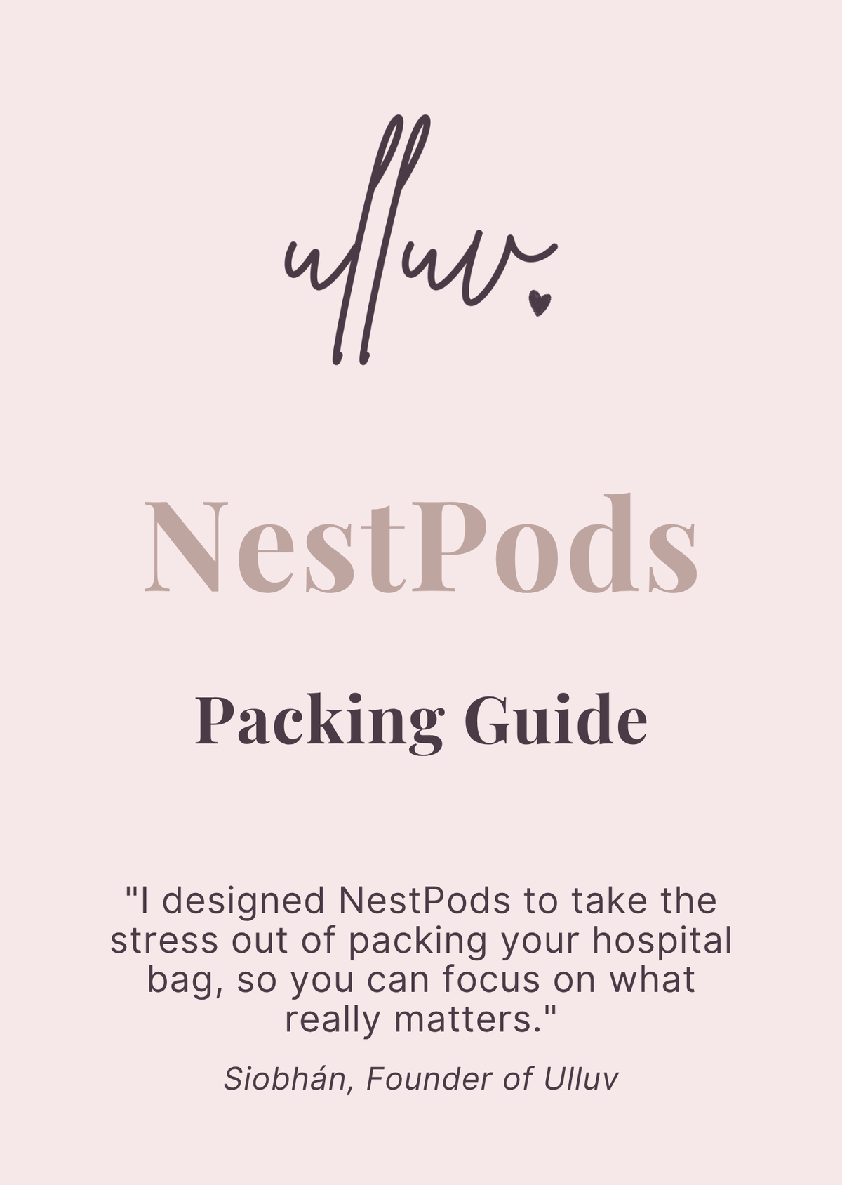 Ulluv NestPods - Classic Hospital Bag Packing Pods