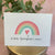 Rainbow Pregnancy Announcement Greeting Card ☘️