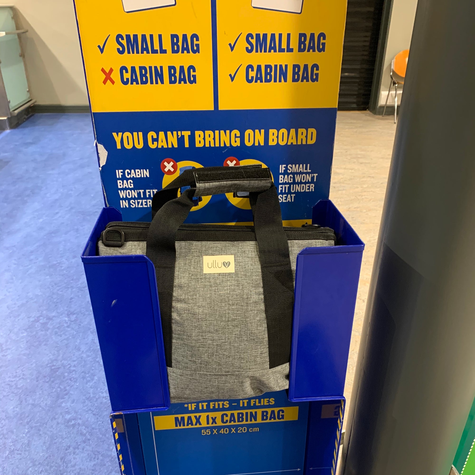 Ryanair small bag online on board