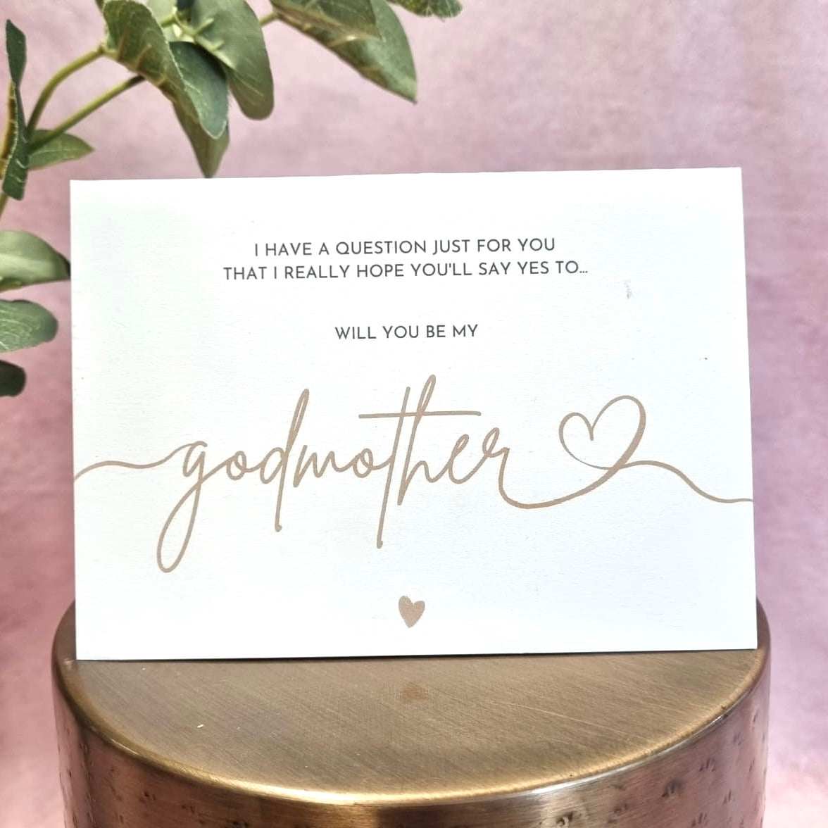 "Will You Be My Godmother/Godfather?" Greeting Card ☘️