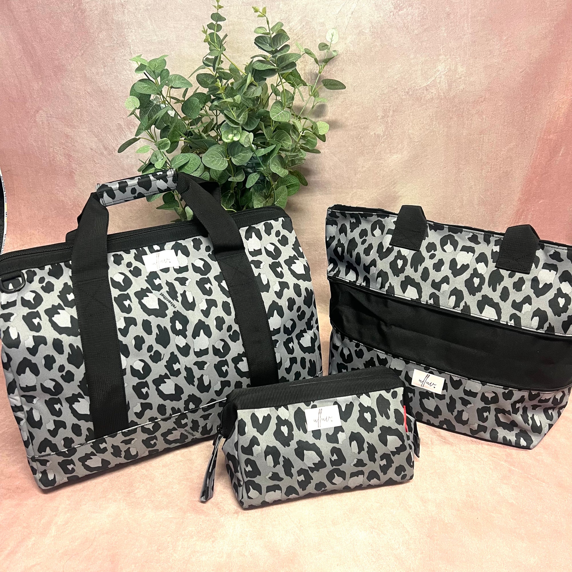 Classic Grey Leopard Bag Sets