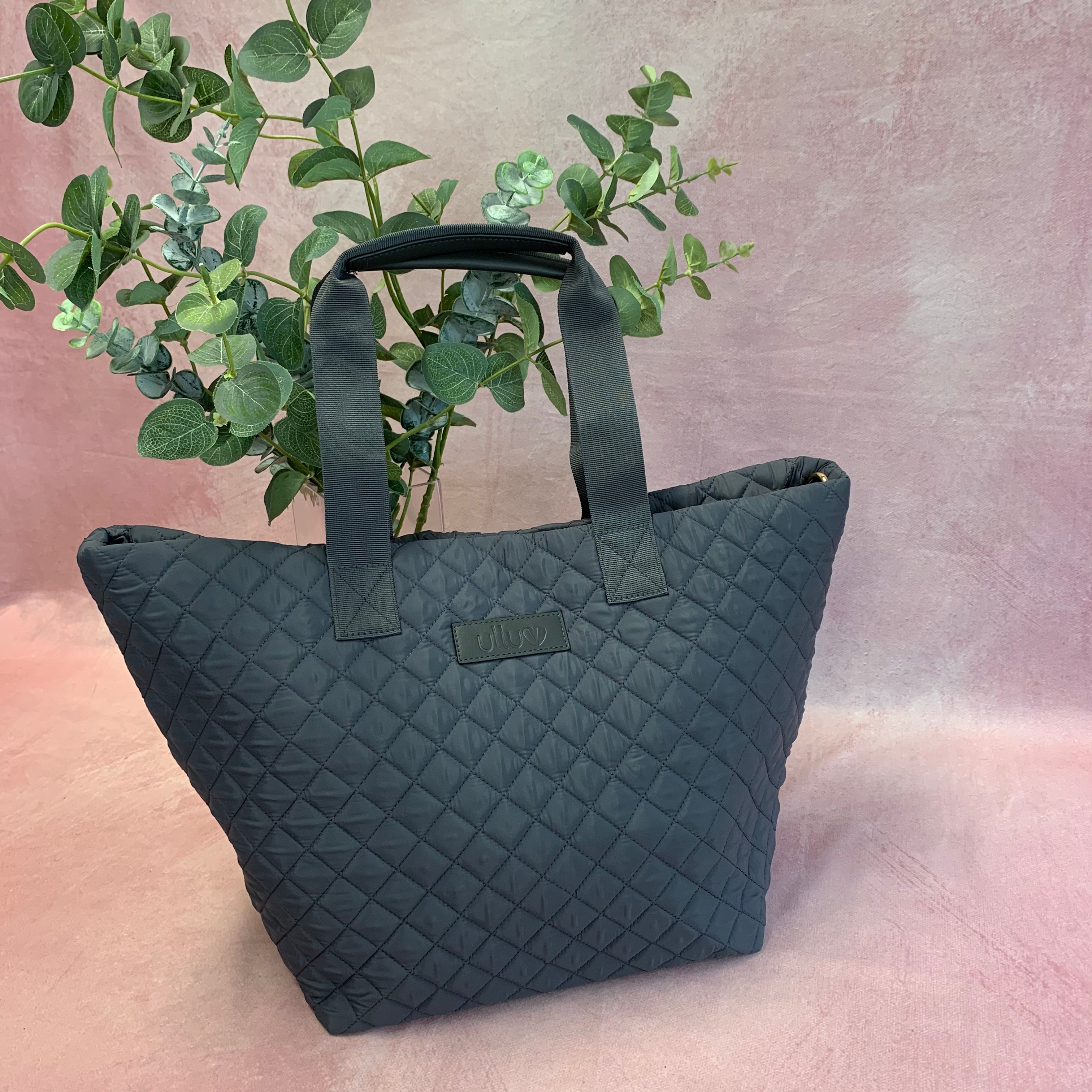 Signature Quilted Tote Dark Grey Ulluv Ltd