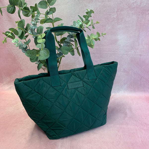 Signature Quilted Tote Racing Green Ulluv Ltd