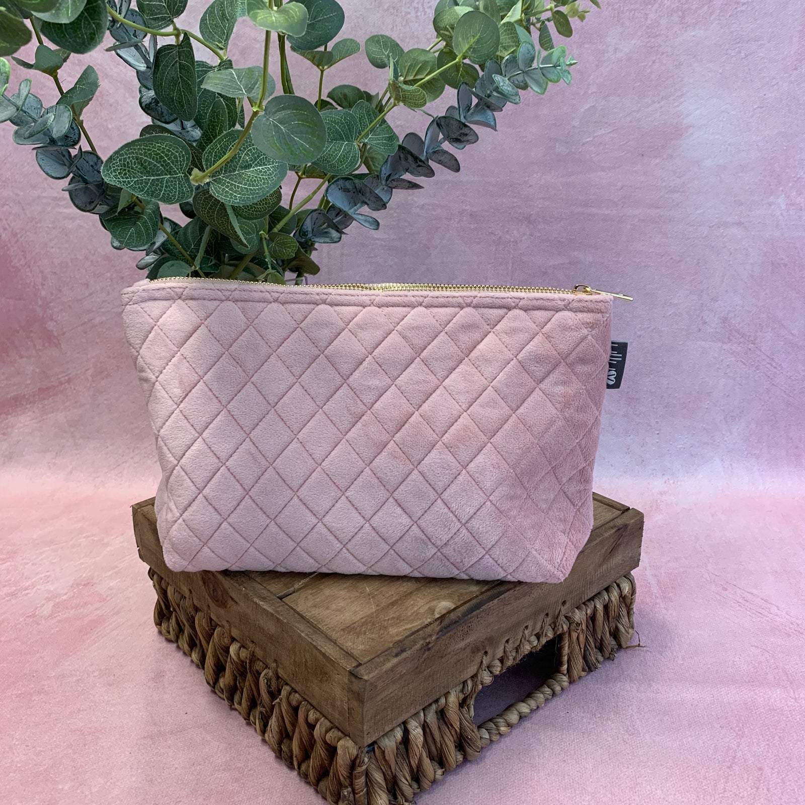 Signature Cosmetic Bag - Dusky Pink