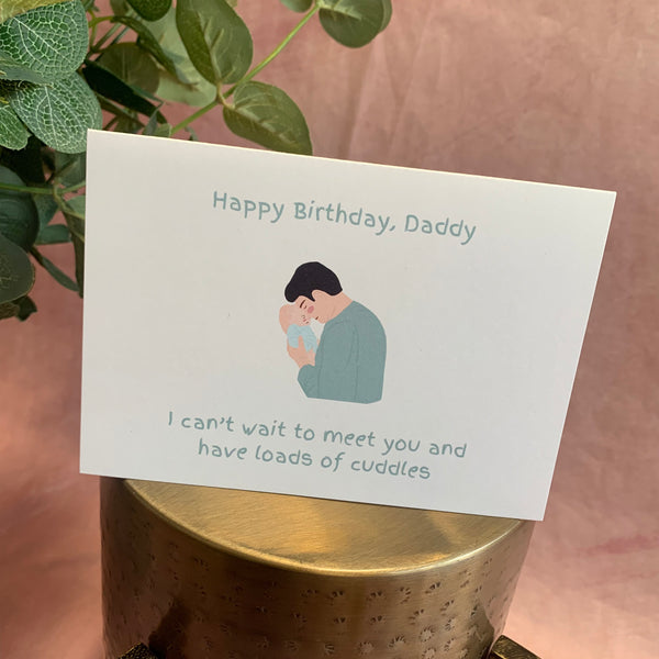 Tarjeta De Cumpleaños The Bump "Happy Birthday Daddy" - Tamaño A5 - Interior En Blanco - Con Sobre