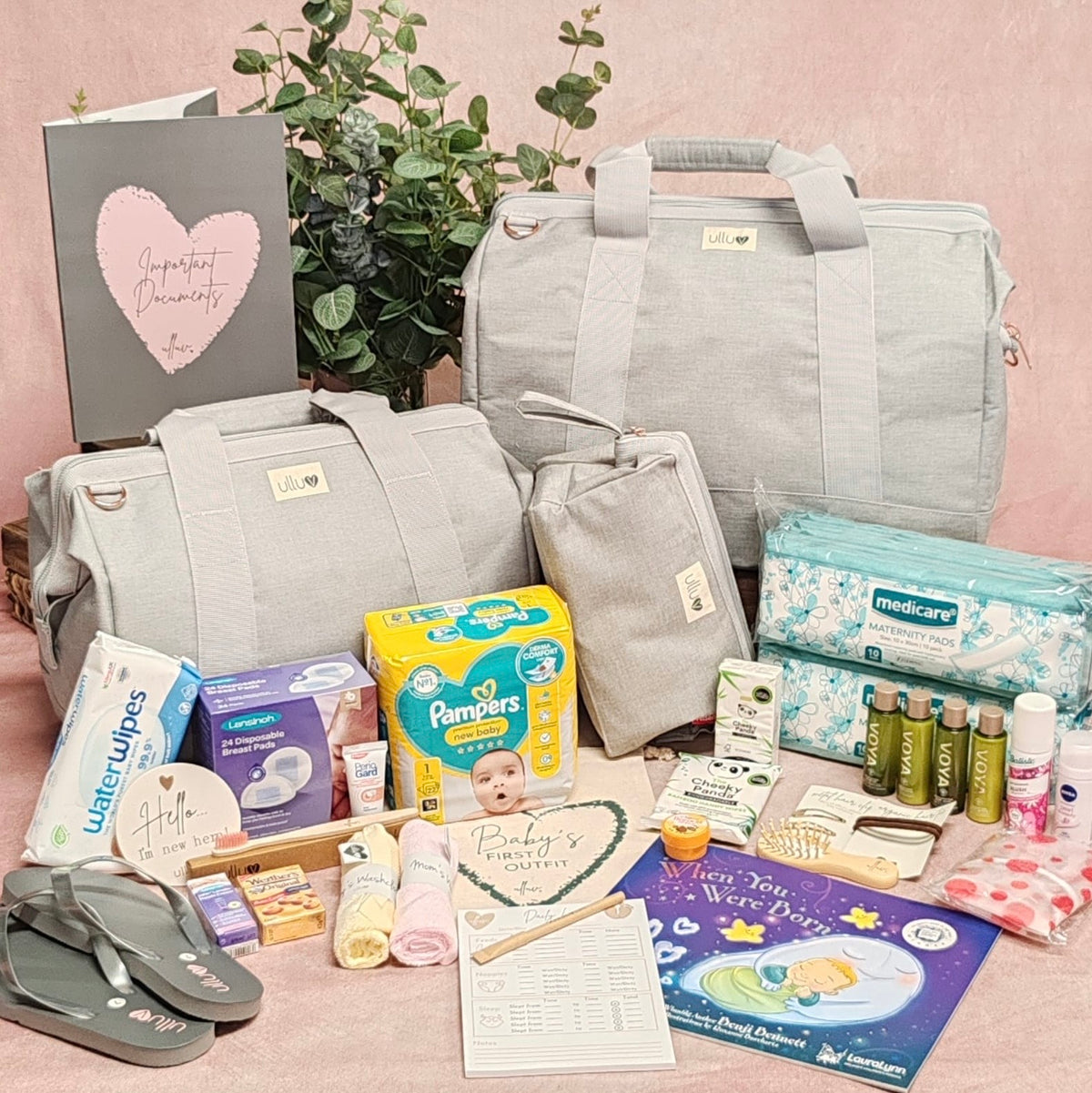 Classic Stone PrePacked Maternity Hospital Bags Ulluv Ltd