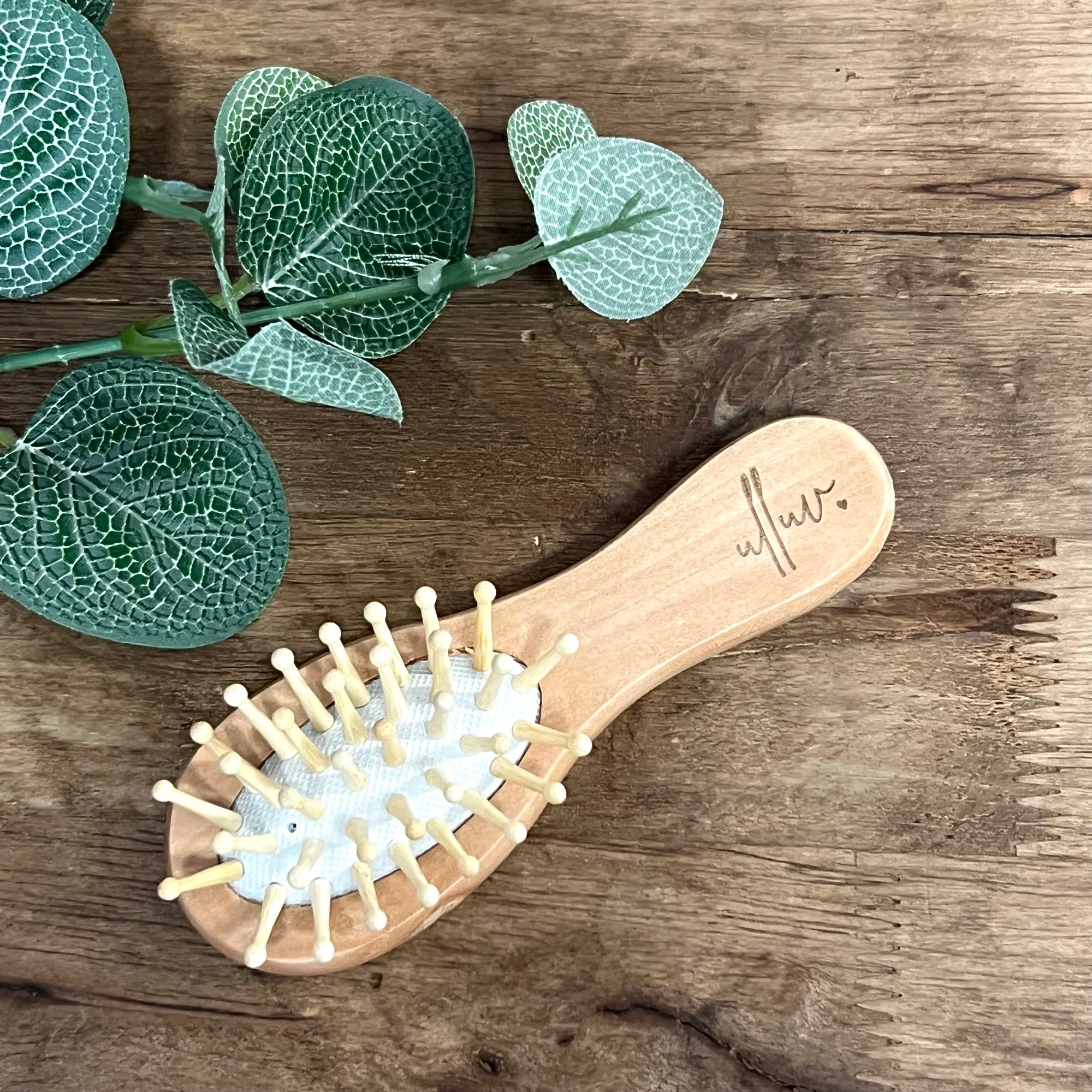 Mini Wooden Hairbrush ☘️