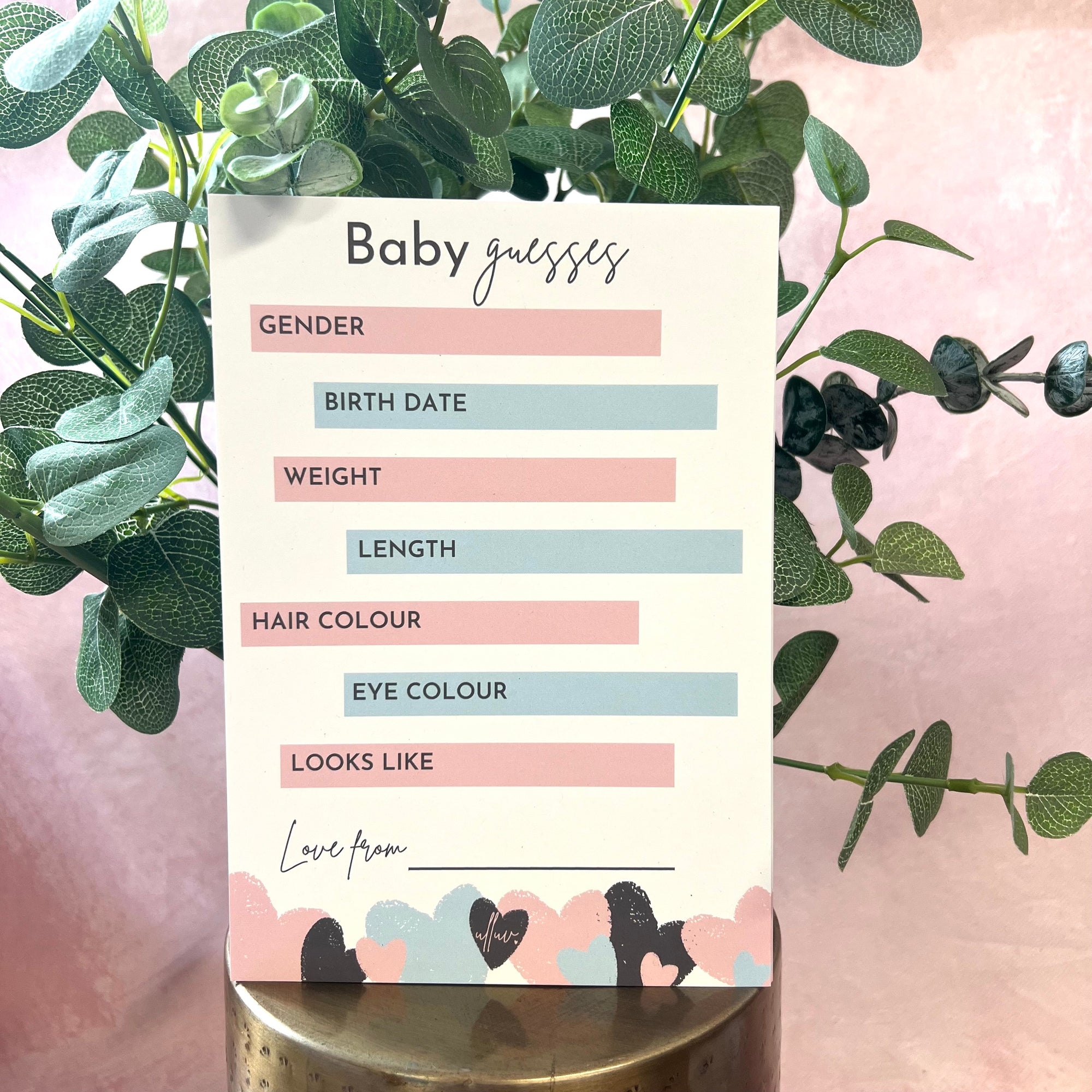 Baby Shower Game - Baby Guesses ☘️