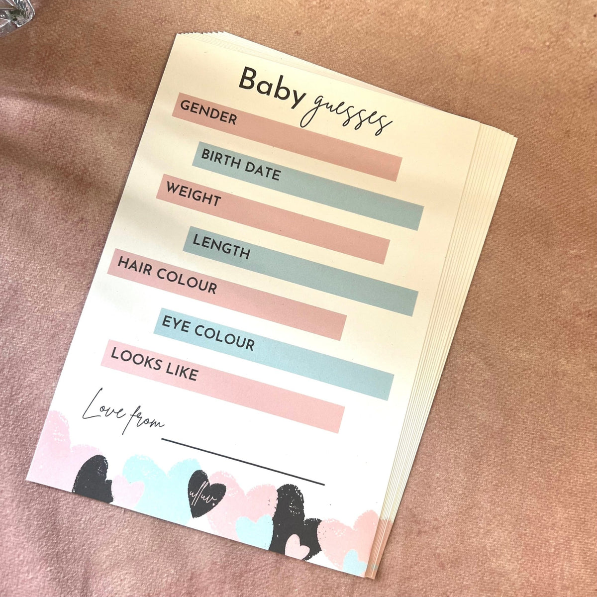 Baby Shower Game - Baby Guesses ☘️