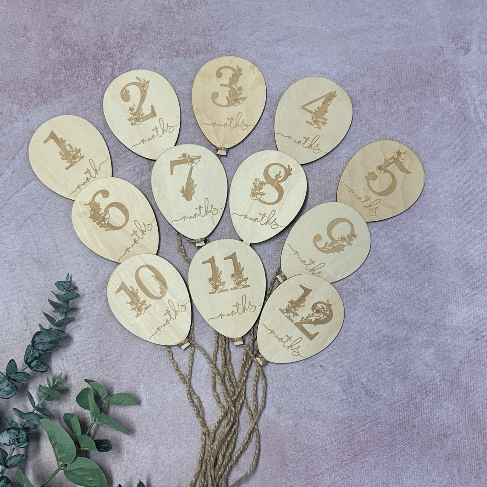 Balloon Baby Milestone Cards ☘️