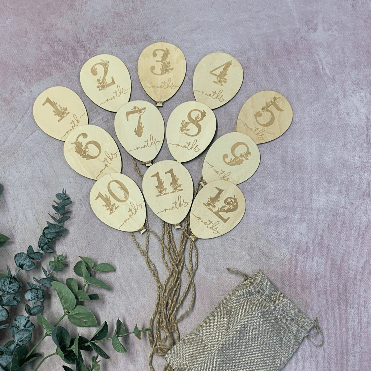 Balloon Baby Milestone Cards ☘️