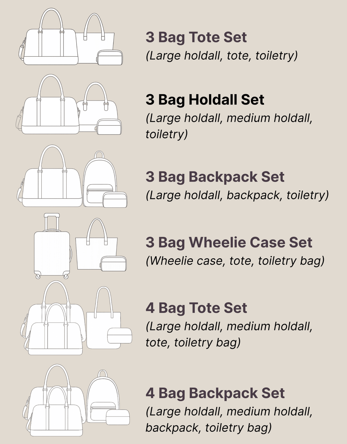 Bronze Pre-Packed Hospital Bag