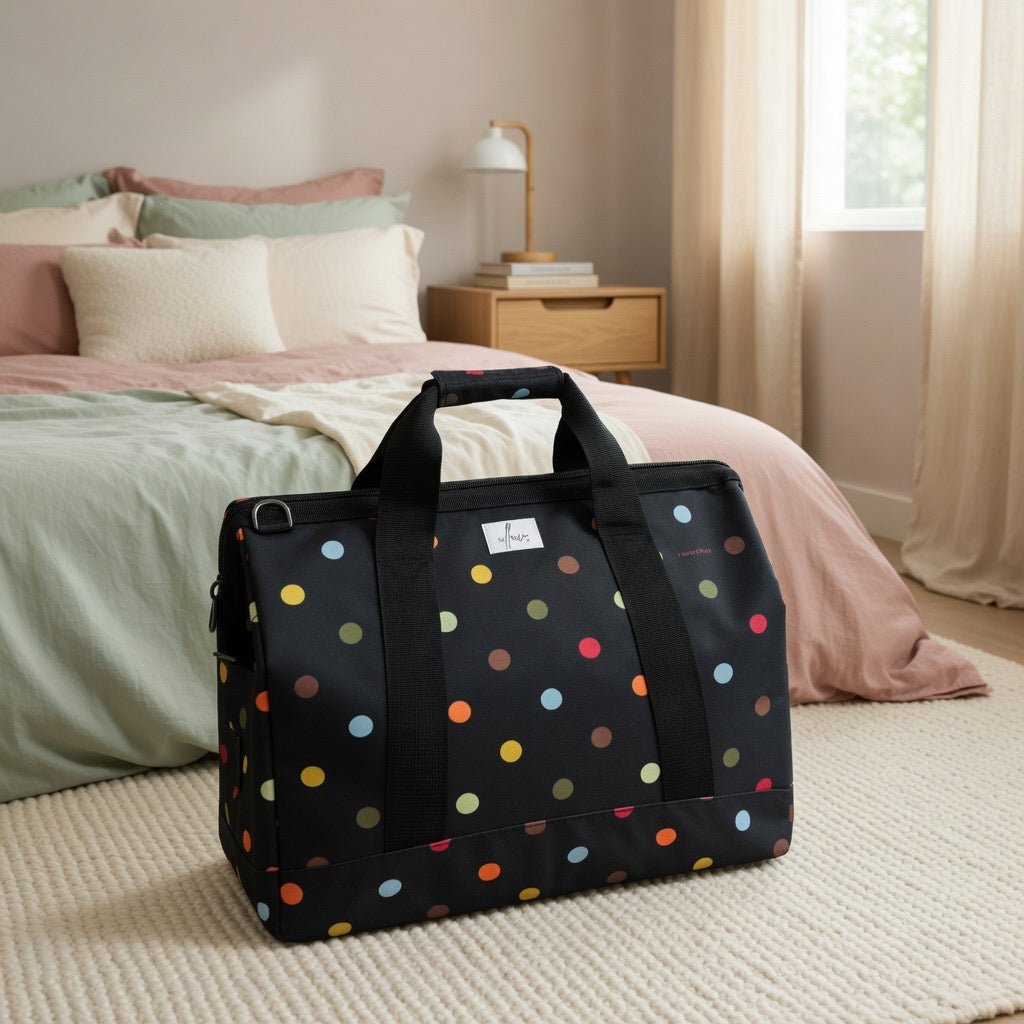Classic Large Holdall - Multicoloured Dots