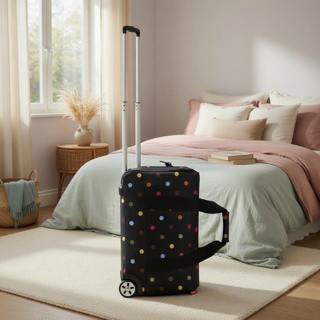 Classic Large Wheeled Holdall - Multicoloured Dots