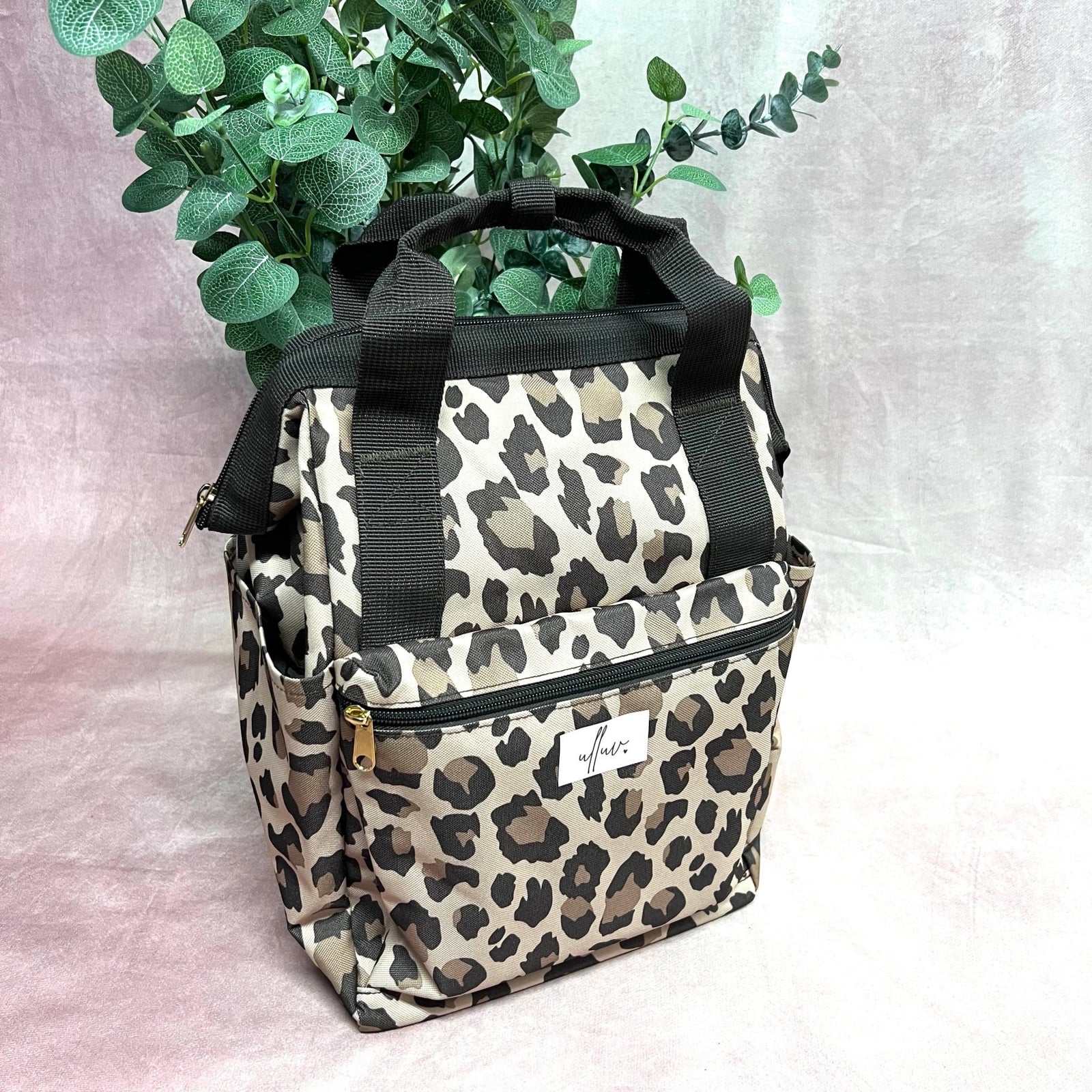 Classic Medium Backpack - Brown Leopard