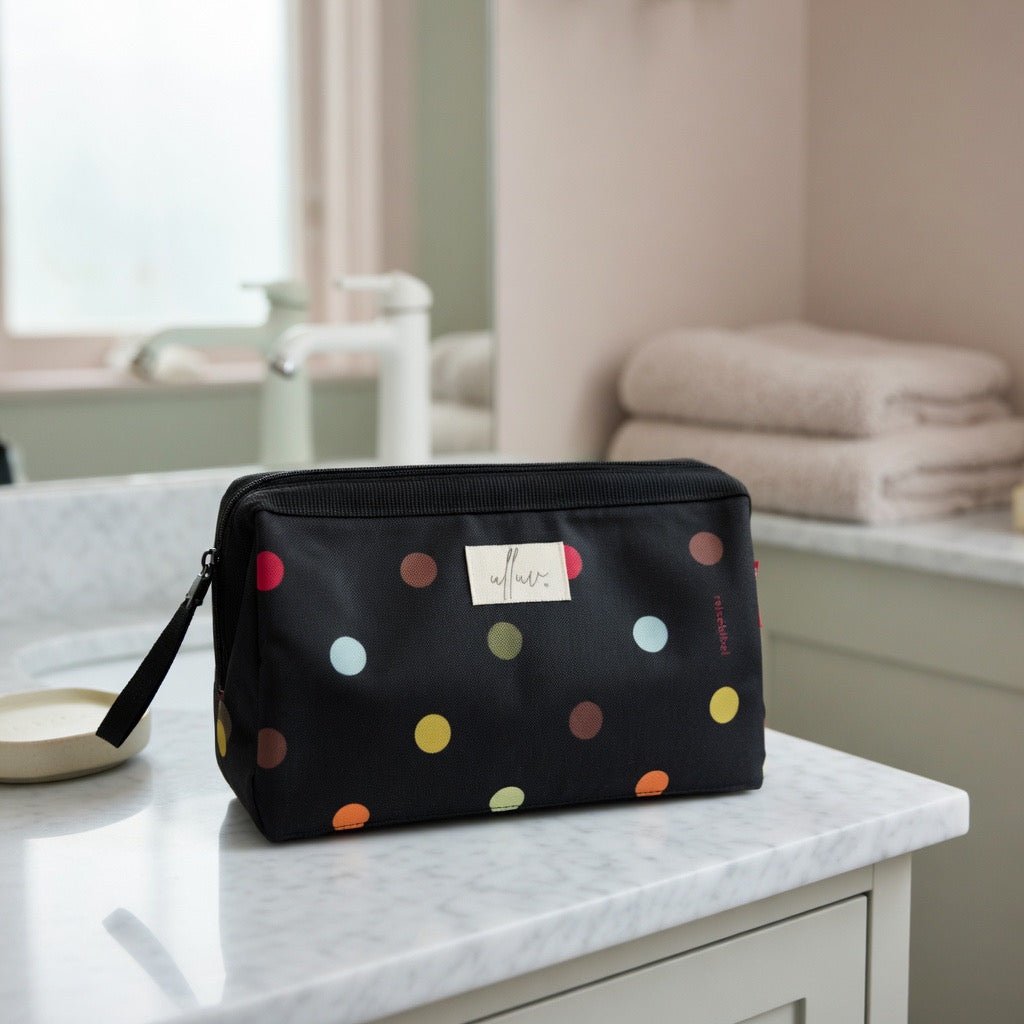 Classic Toiletry Bag - Multicoloured Dots