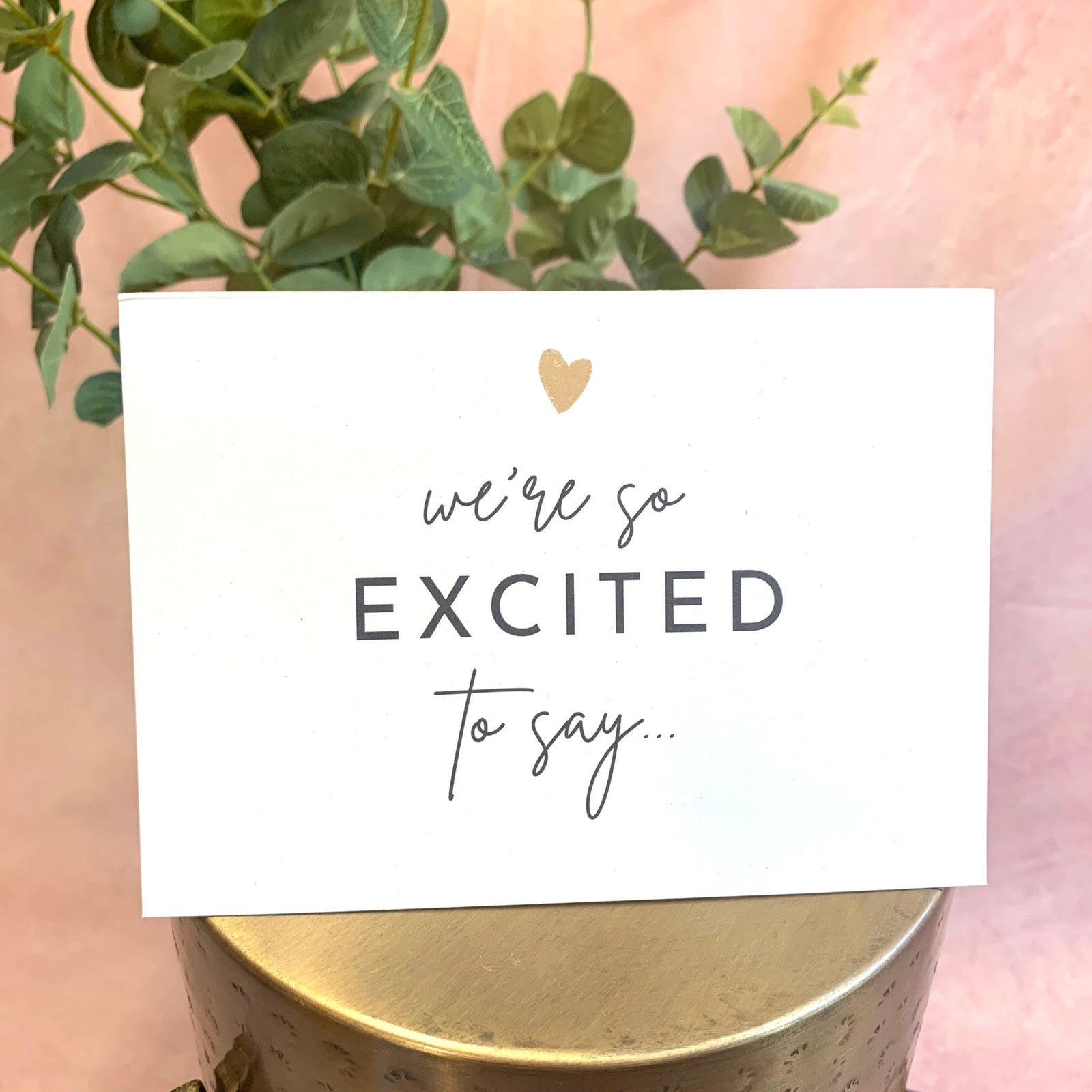 Excited Pregnancy Announcement Greeting Card ☘️