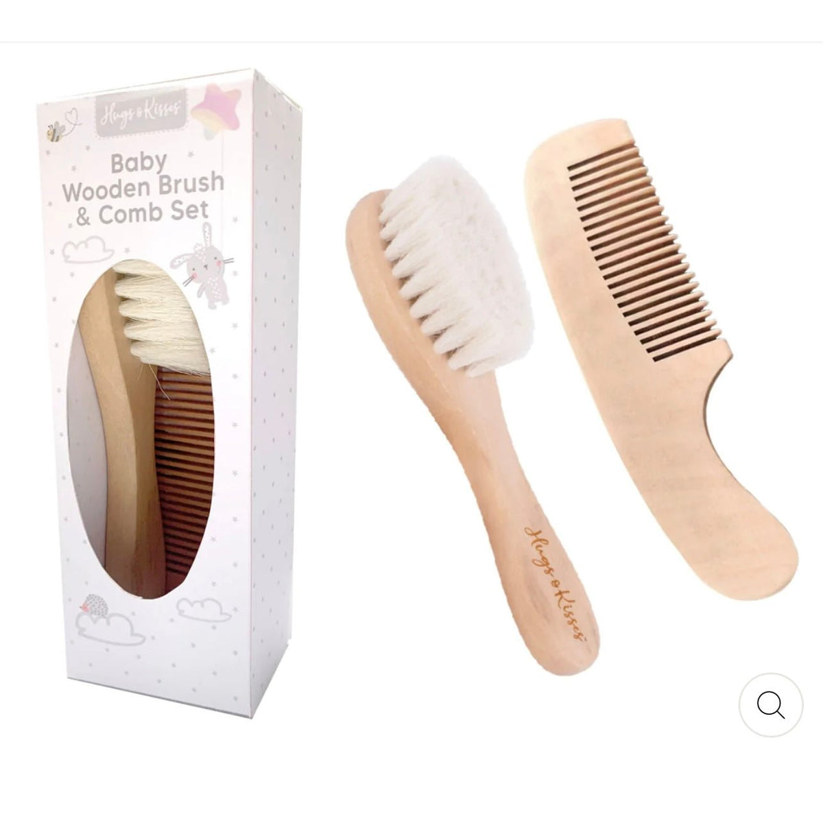 Hugs &amp; Kisses Baby Brush &amp; Comb Set