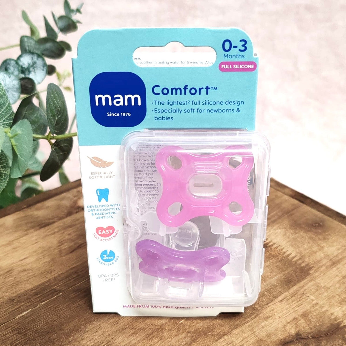 MAM Comfort Silicone Soother 0-3 months
