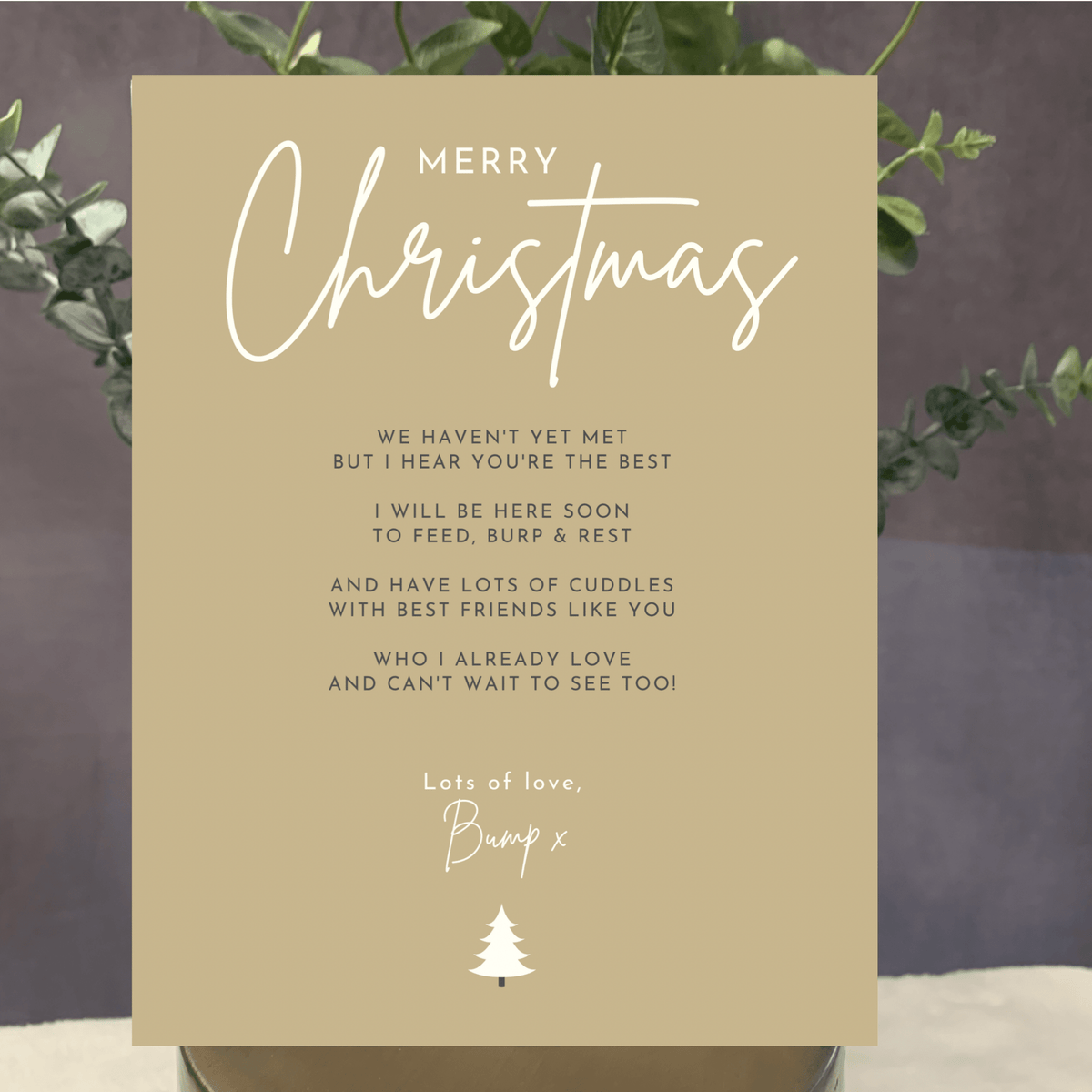 "Merry Christmas...from Bump" Greeting Card ☘️