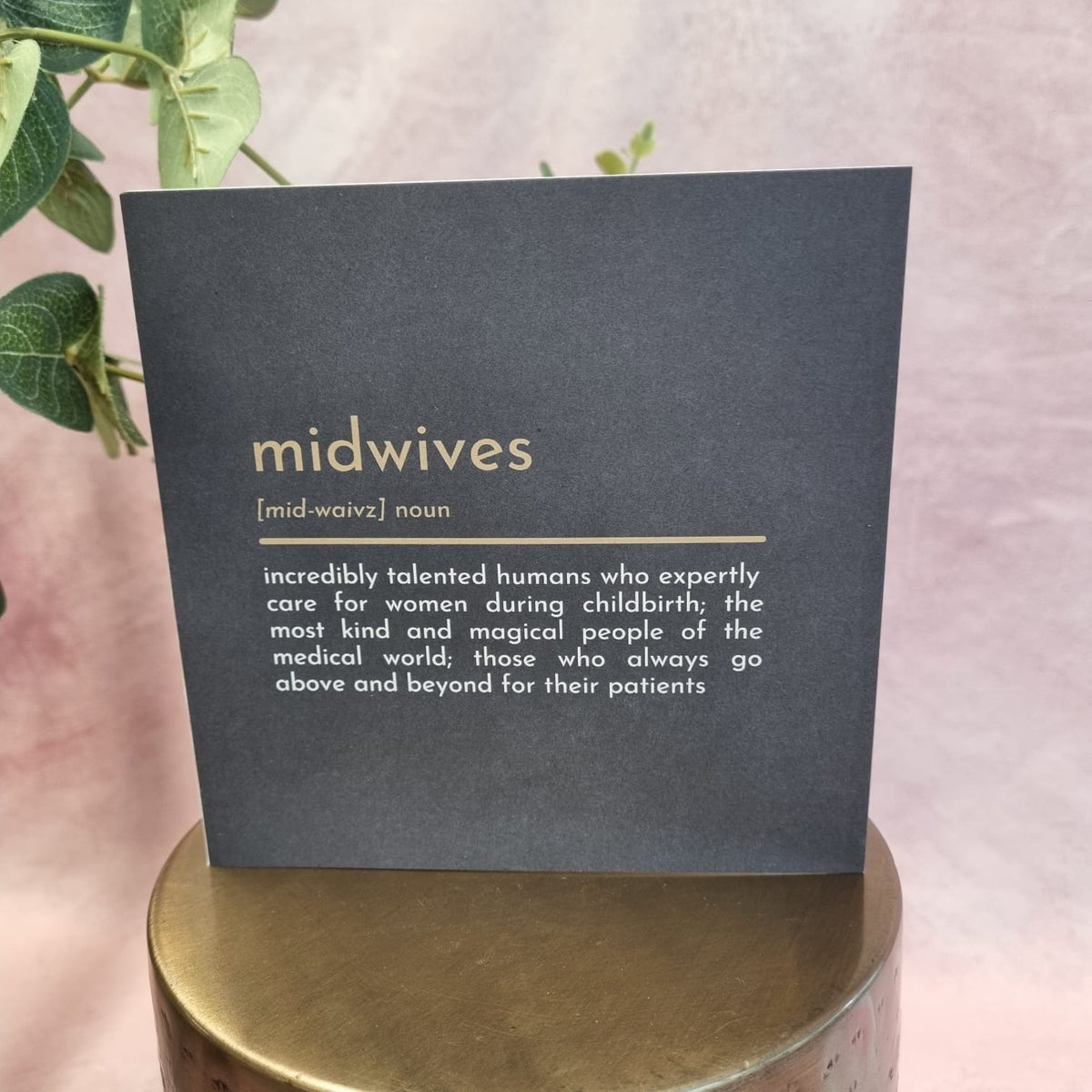 Midwives Thank You Greeting Card ☘️