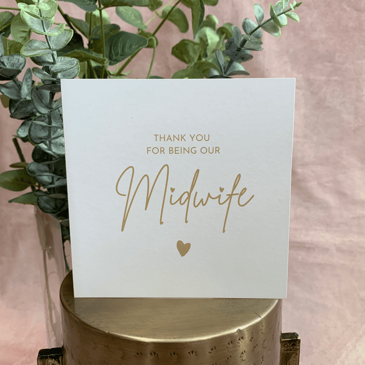 Midwives Thank You Greeting Card ☘️