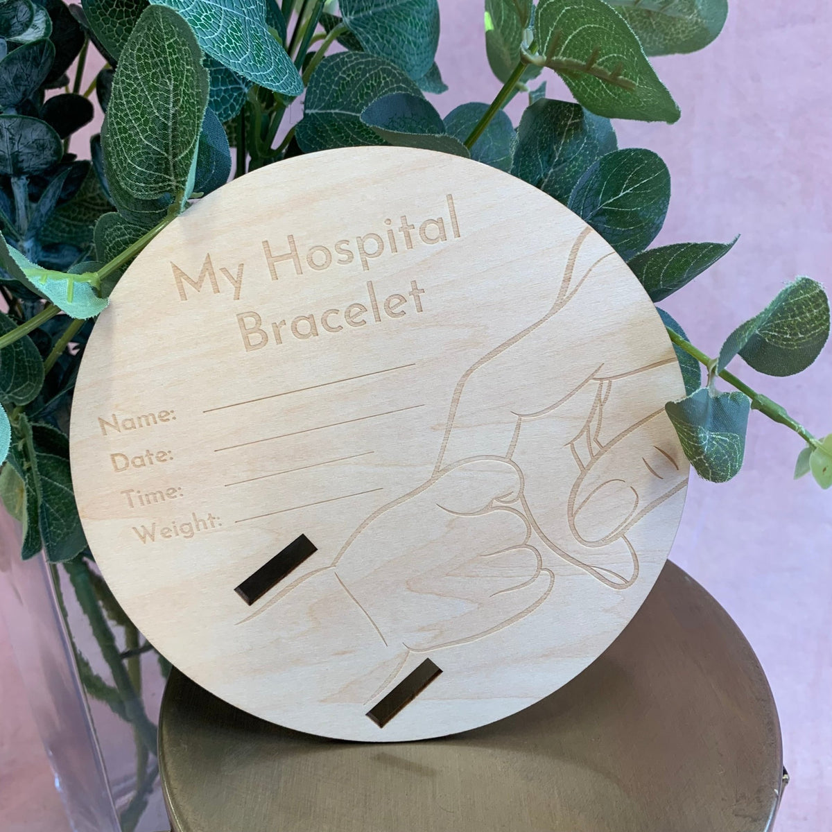 &quot;My Hospital Bracelet&quot; Keepsake Wooden Disc ☘️