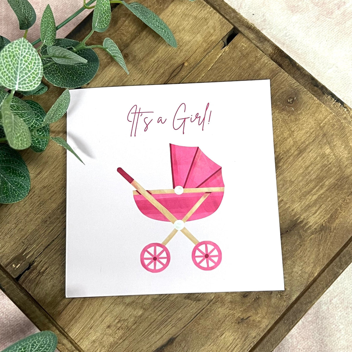 New Baby Greeting Card (It&#39;s a Girl) ☘️