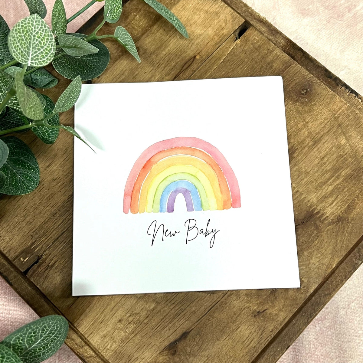 New Baby Greeting Card (Rainbow) ☘️