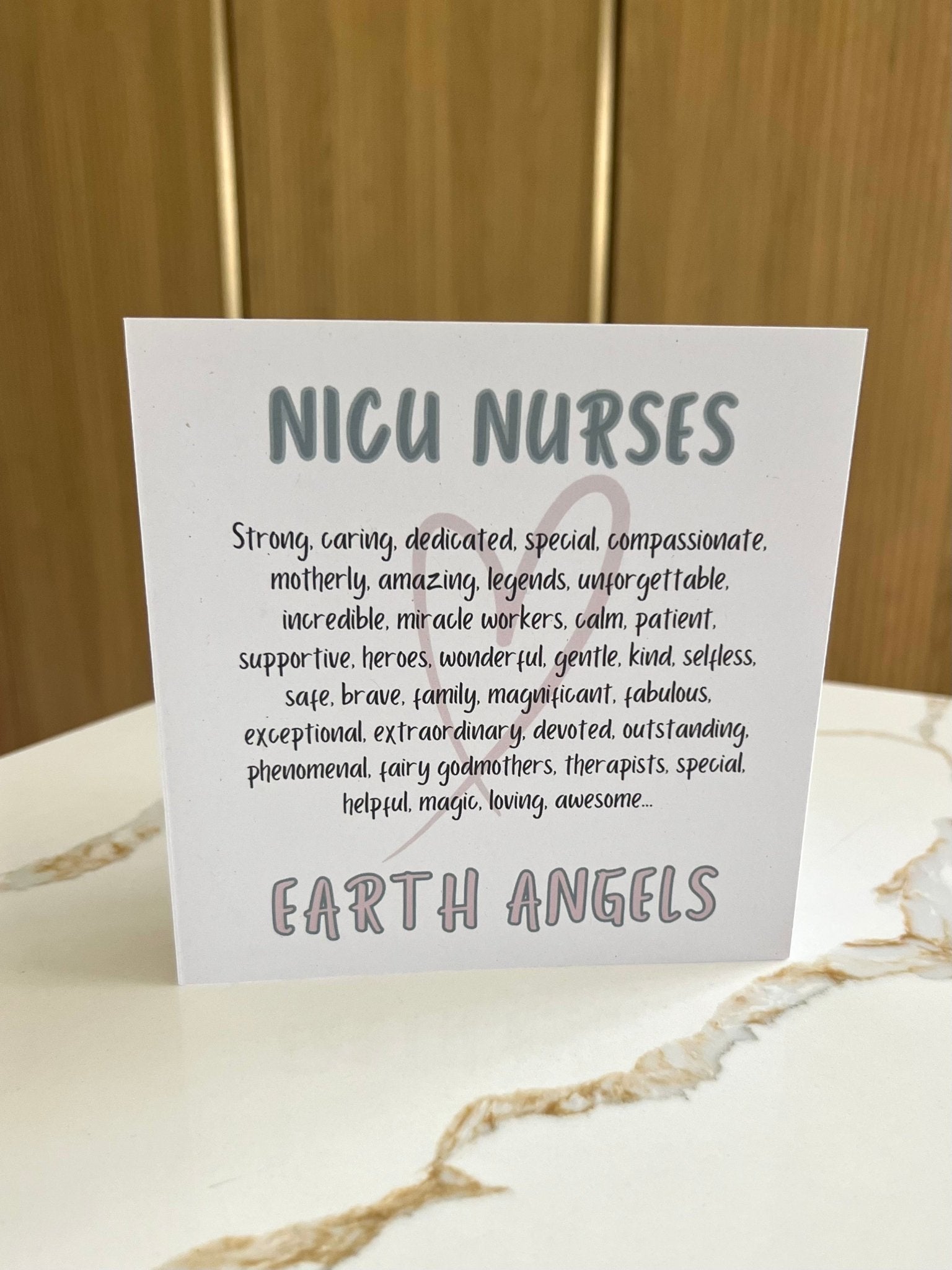 NICU Nurse Thank You Greeting Card ☘️