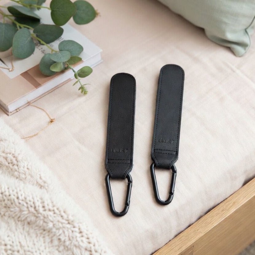 Premium Leather-Style Pram Clips – Set of 2 ☘️