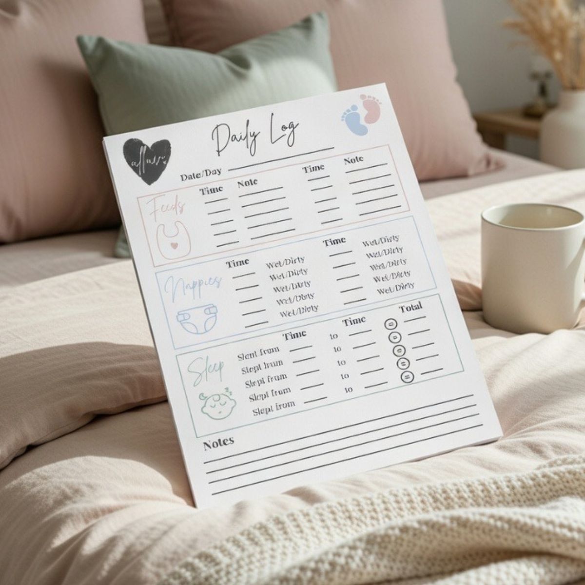 Ulluv Baby Log Notepad ☘️