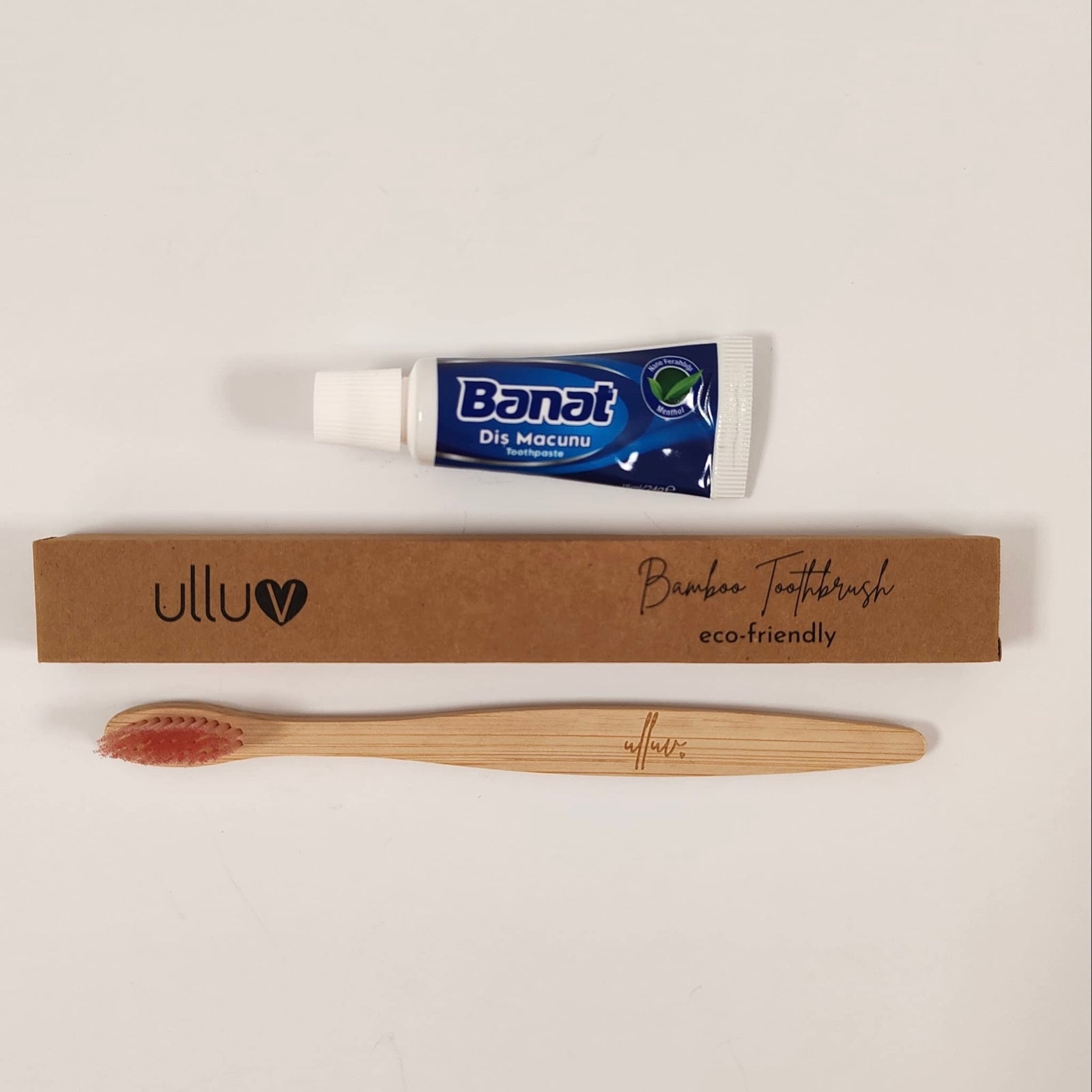 Ulluv Bamboo Tootbrush & Mini Toothpaste