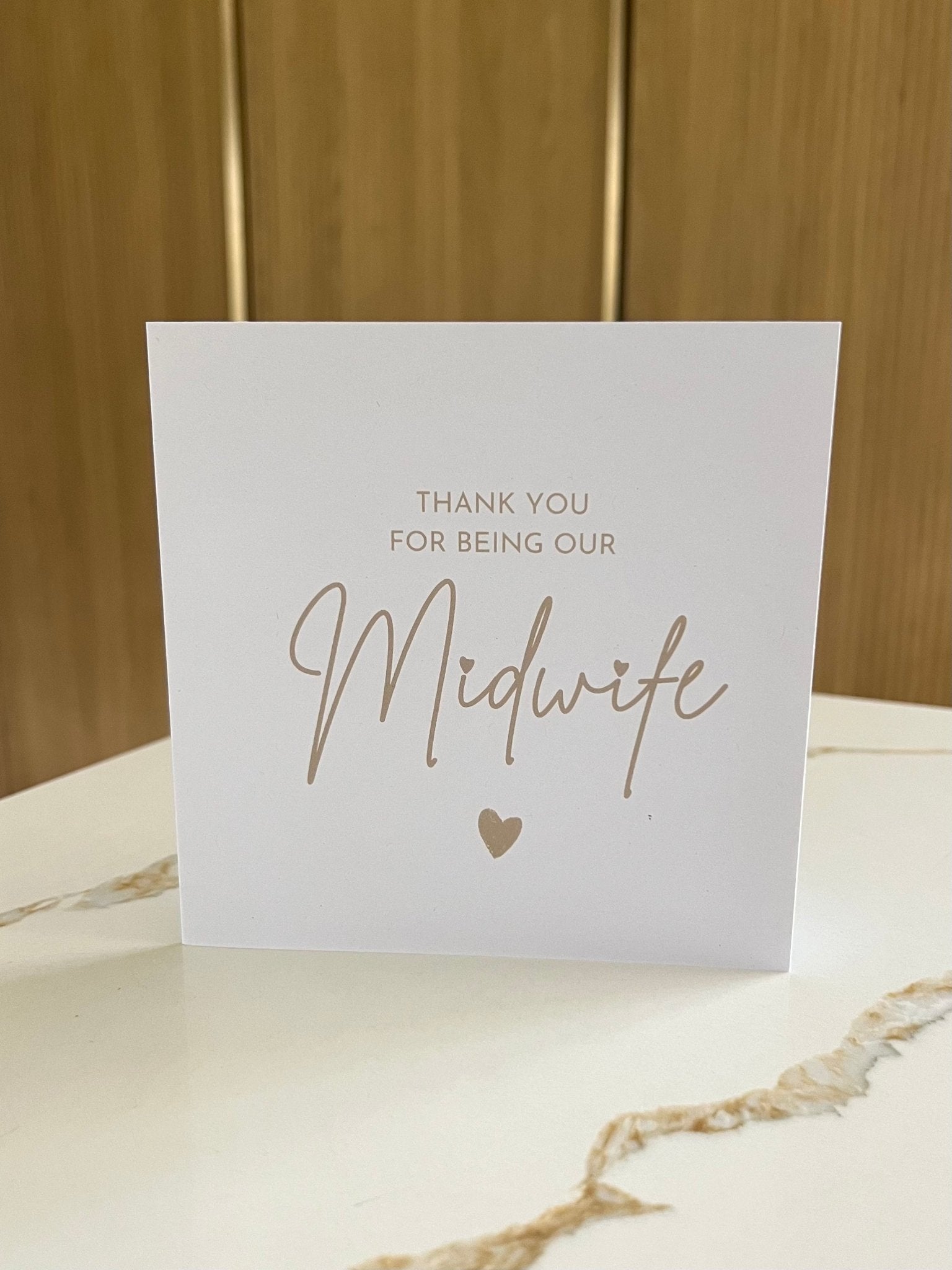 Ulluv Midwife Thank You Greeting Card ☘️