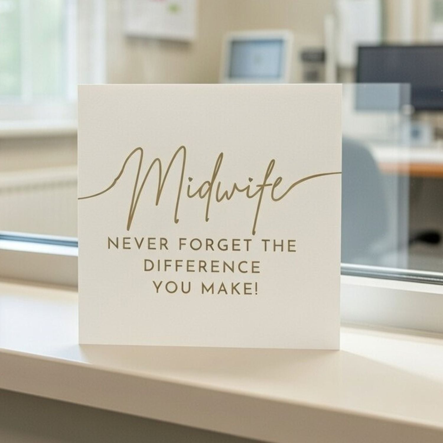 Ulluv Midwife Thank You Greeting Card ☘️