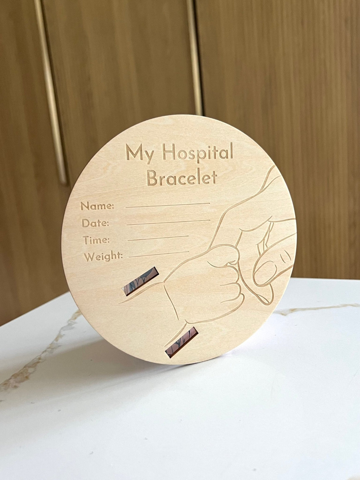 Ulluv "My Hospital Bracelet" Keepsake Wooden Disc ☘️