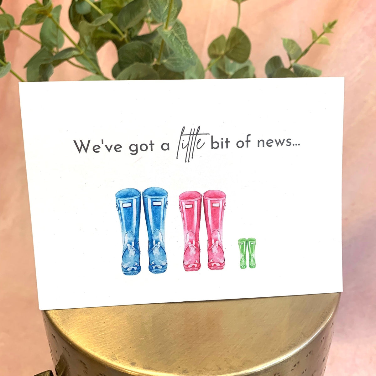 Welly Pregnancy Announcement Greeting Card