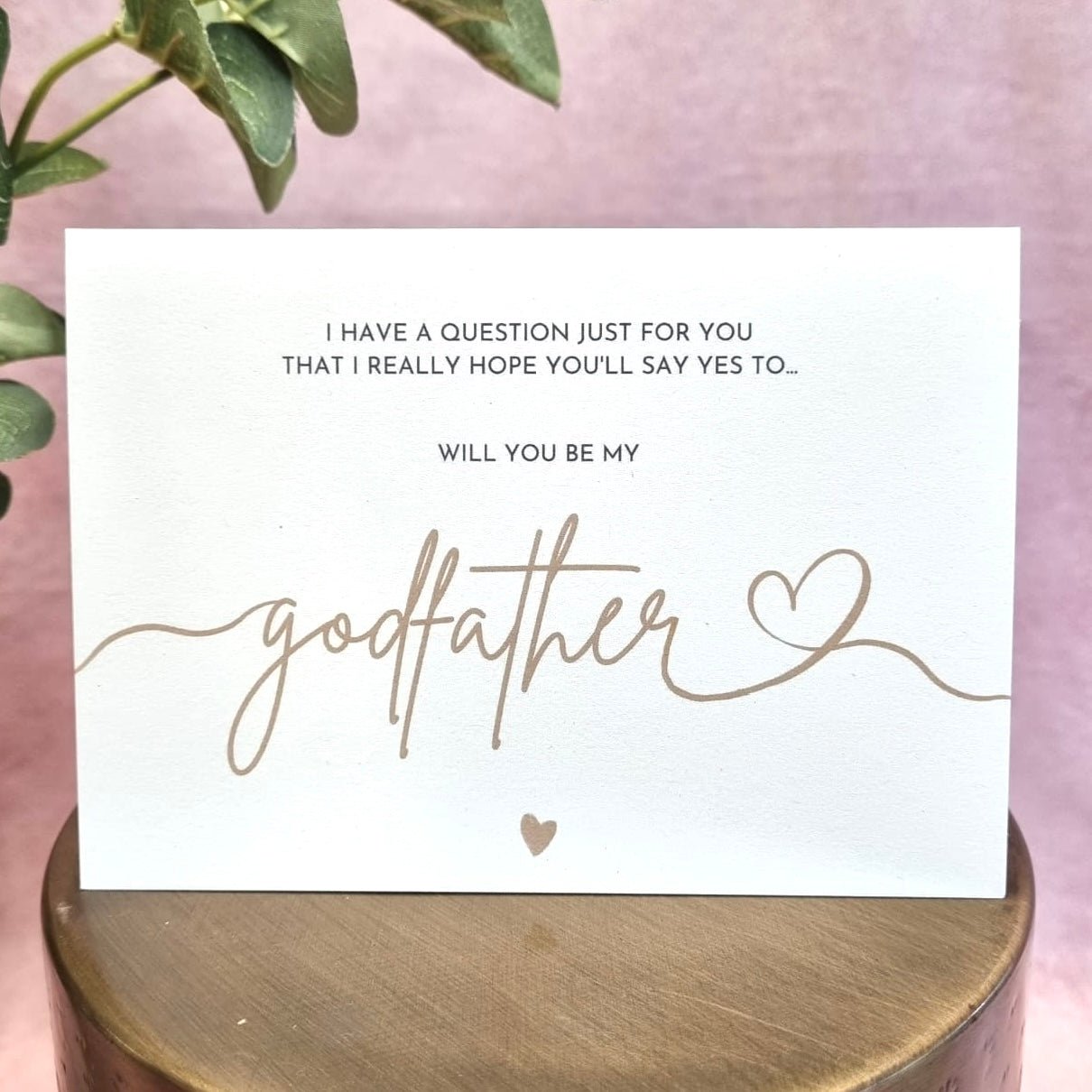 "Will You Be My Godfather?" Greeting Card (cream) ☘️