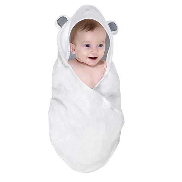 Grey hooded baby towel sale