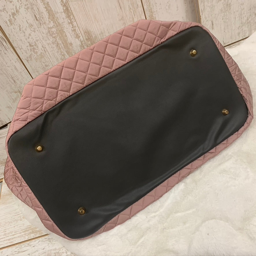 Pink leather holdall discount