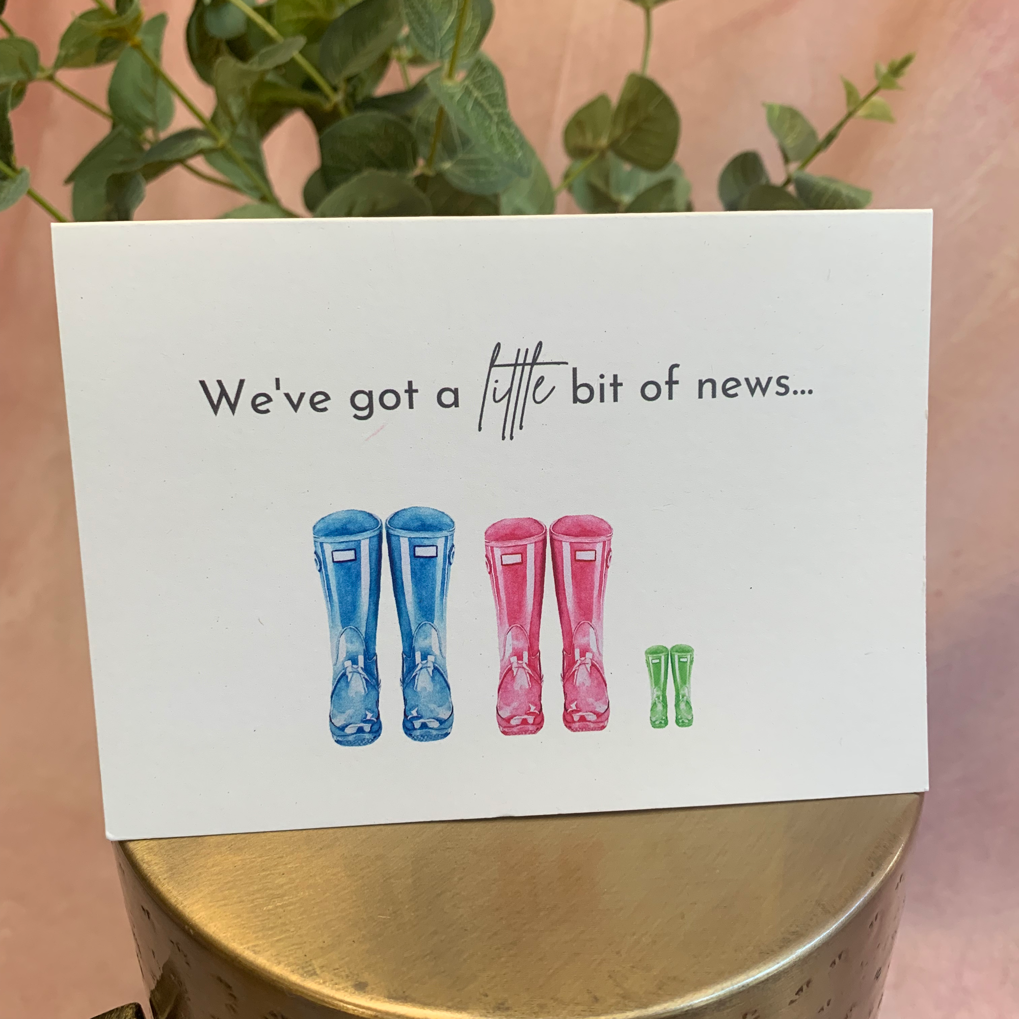 Welly Pregnancy Announcement Greeting Card