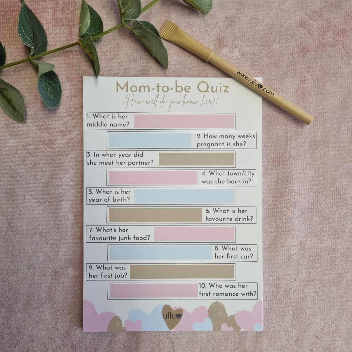 Baby Shower Game - Mum-to-be Quiz ☘️