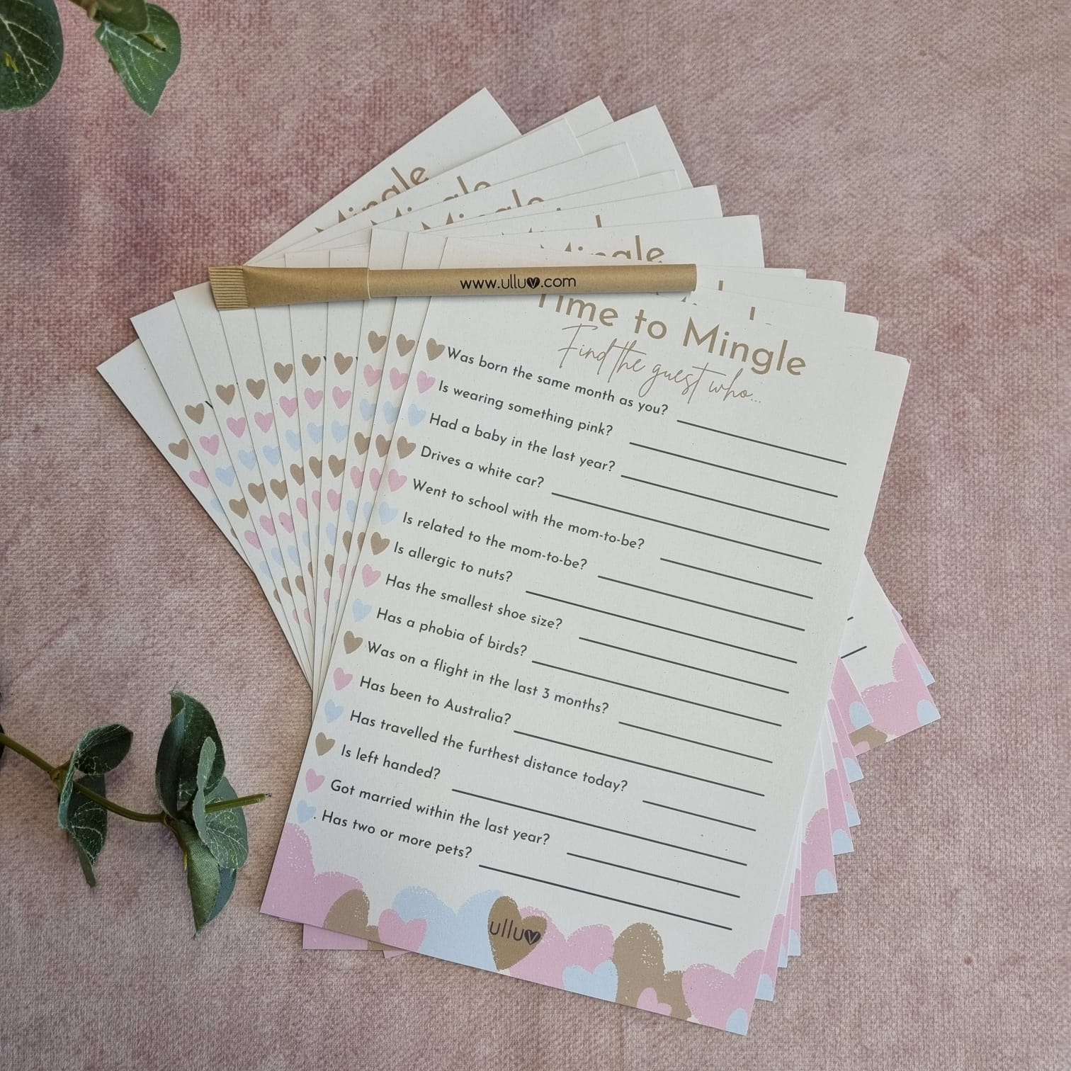 Baby Shower Game - Time to Mingle ☘️